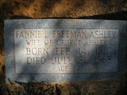 Fannie L. <I>Freeman</I> Ashley 