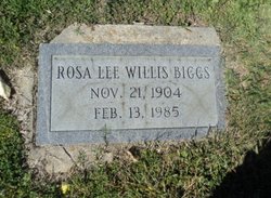 Rosa Lee <I>Willis</I> Biggs 