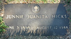 Junnie Juanita <I>Stout</I> Hicks 