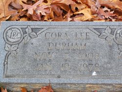 Cora Lee <I>Davis</I> Durham 