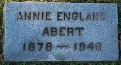 Ann Lucretia “Nannie or Annie” <I>England</I> Abert 