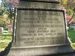 Mrs Matilda Elizabeth <I>Griswold</I> Frelinghuysen 