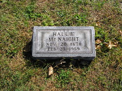 Harriett “Hallie” <I>Strickler</I> McNaight 