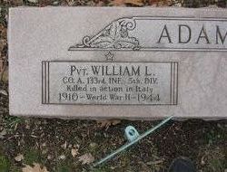 Pvt William L Adams 