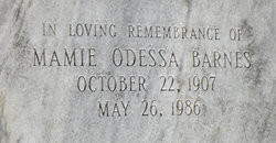 Mamie Odessa <I>Cribb</I> Barnes 