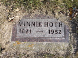 Wilhelmine Minnie Maria Louise <I>Sell</I> Hoth 