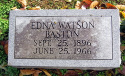 Edna <I>Watson</I> Baston 