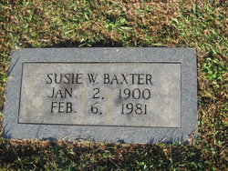 Susan “Susie” <I>Williamson</I> Baxter 