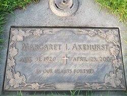Margaret I <I>Miller</I> Akehurst 