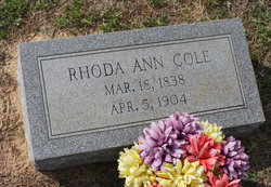 Rhoda Ann <I>Williams</I> Cole 