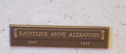 Katherine Anne Alexander 