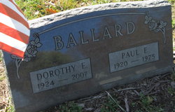 Dorothy Elaine <I>Claypool</I> Ballard 