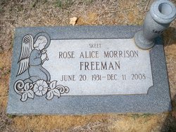 Rose Alice “Skeet” <I>Morrison</I> Freeman 