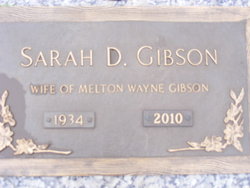 Sarah Moore <I>Davis</I> Gibson 