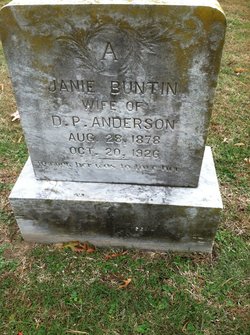 Jane <I>Buntin</I> Anderson 