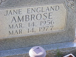Jane <I>England</I> Ambrose 