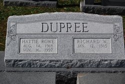 Hattie <I>Rowe</I> Dupree 