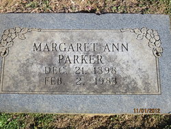 Margaret Ann <I>Vaughn</I> Parker 