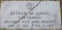 Esther M <I>Herbers</I> Aring 