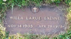 Willa LaRue <I>Canfield</I> Exline 