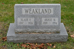 Annie M. <I>Gallagher</I> Weakland 