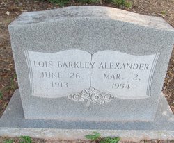 Lois Loyce <I>Barkley</I> Alexander 