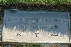 Maude “Steve” <I>Stevens</I> Deininger 