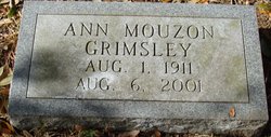 Ann <I>Mouzon</I> Grimsley 