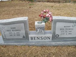 Rita <I>Tugwell</I> Benson 