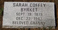 Sarah Elizabeth “'Sallie'” <I>Coffey</I> Byrket 