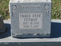 Emma <I>Rhew</I> Pittman 