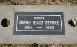 Mary Alice <I>Arbogast</I> Bethke 