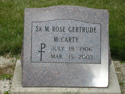Sr M. Rose Gertrude McCarty 