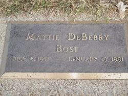 Mattie Mary <I>DeBerry</I> Bost 