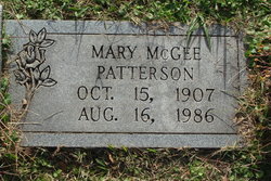Mary <I>McGee</I> Patterson 