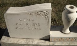 Martha May <I>James</I> Adams 