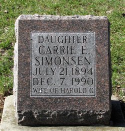 Carrie E. <I>Evenson</I> Simonsen 