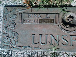 Nina D <I>Dowdy</I> Lunsford 