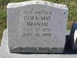 Cora Mae <I>Bratcher</I> Branam 