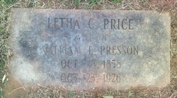Letha Clementine <I>Price</I> Presson 