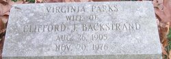 Virginia <I>Parks</I> Backstrand 