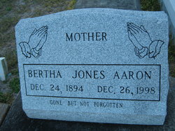 Bertha <I>Jones</I> Aaron 