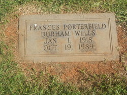 Frances Melinda <I>Porterfield</I> Wells 