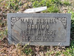 Mary Bertha <I>Hurt</I> Pedigo 