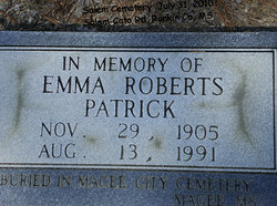 Emma <I>Roberts</I> Patrick 