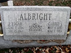 Carrie I. <I>Miksell</I> Albright 