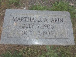 Martha Jane <I>Andrews</I> Akin 