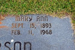 Mary Ann <I>Meadow</I> Patterson 