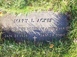 Mary L <I>Benner</I> Acker 