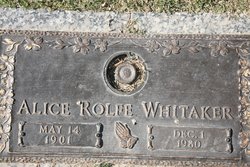 Alice <I>Rolfe</I> Whitaker 